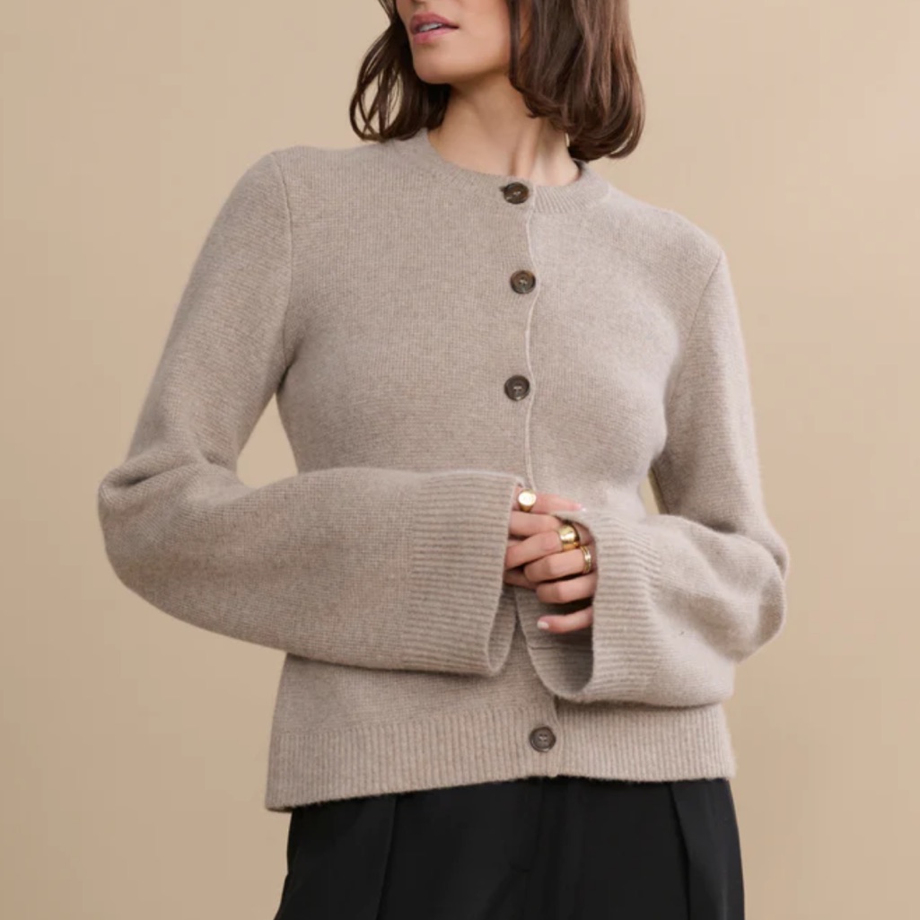 Jenni Kayne Cooper Cardigan In Taupe